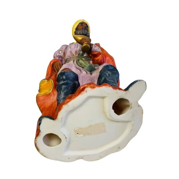 Hand-Painted Ceramic Wise Man Figurine Holding Incense Yellow Red Purple - Picture 12 of 16